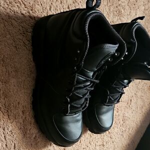 Black Lace-Up Boots